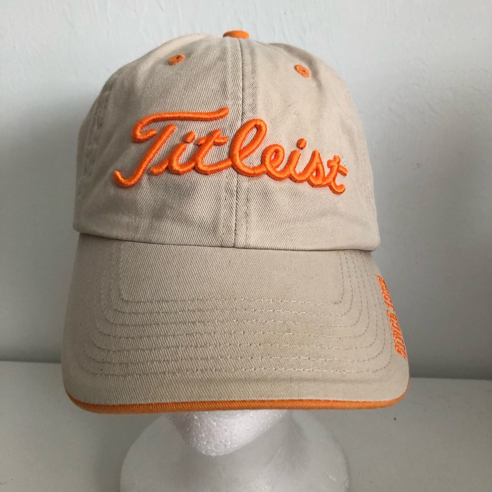 Titleist Khaki Baseball Cap with Orange Embroidery